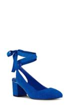 Women's Nine West Andrea Ankle Wrap Pump M - Blue