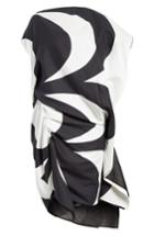 Women's Junya Watanabe Circular Print Asymmetrical Draped Dress
