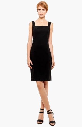 Women's Akris Punto Square Neck Wool Sheath Dress