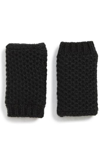 Women's Trouve Sherpa Lined Hand Warmers, Size - Black