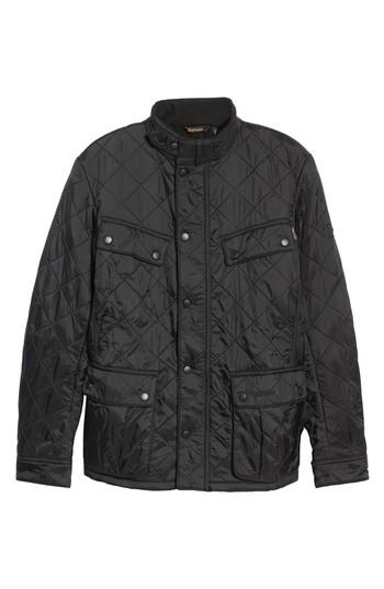 Men's Barbour 'ariel' Regular Fit Polarquilt Coat, Size - Black