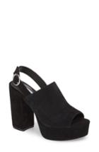 Women's Steve Madden Carter Slingback Platform Sandal .5 M - Black