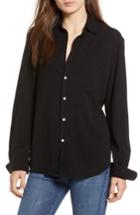 Women's Frank & Eileen Tee Lab Button Front Jersey Shirt - Black