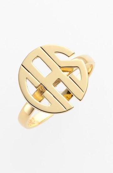 Women's Jane Basch Designs Personalized Monogram Ring