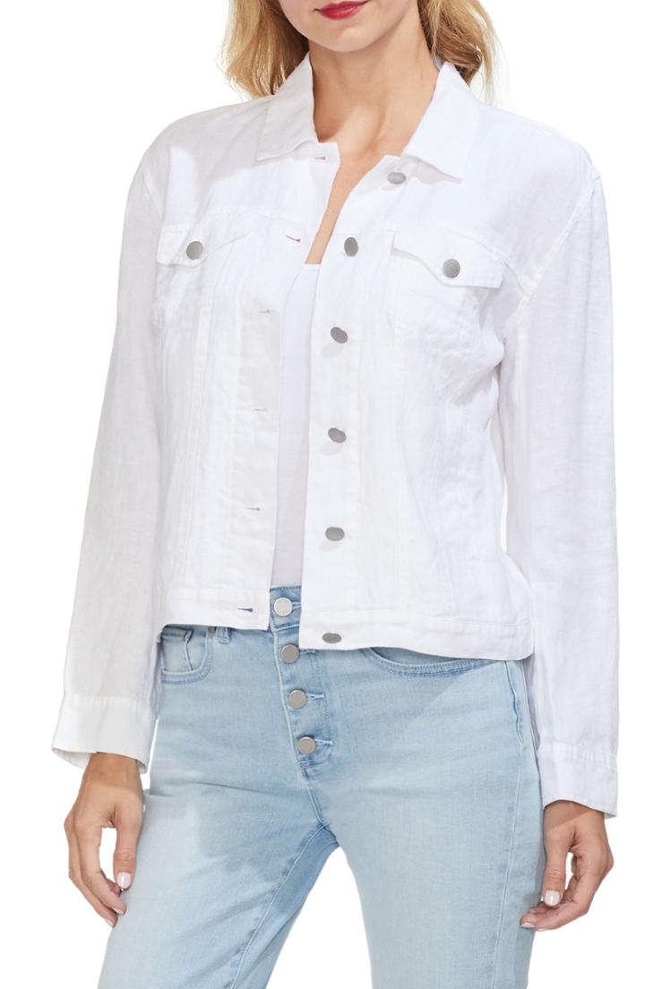 Women's Vince Camuto Classic Linen Jacket - White