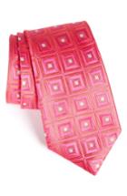 Men's Nordstrom Men's Shop Frame Diamonds Silk Tie, Size - Pink
