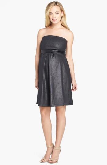 Women's Maternal America Strapless Dress - Black
