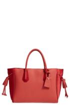 Longchamp Medium Penelope Fastaisie Leather Tote - Red