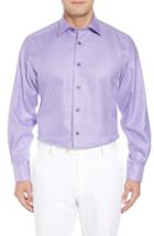 Men's David Donahue Regular Fit Solid Dress Shirt .5 - 36/37 - Purple