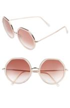 Women's D'blanc Sonic Bloom 58mm Sunglasses - Octagon Blush