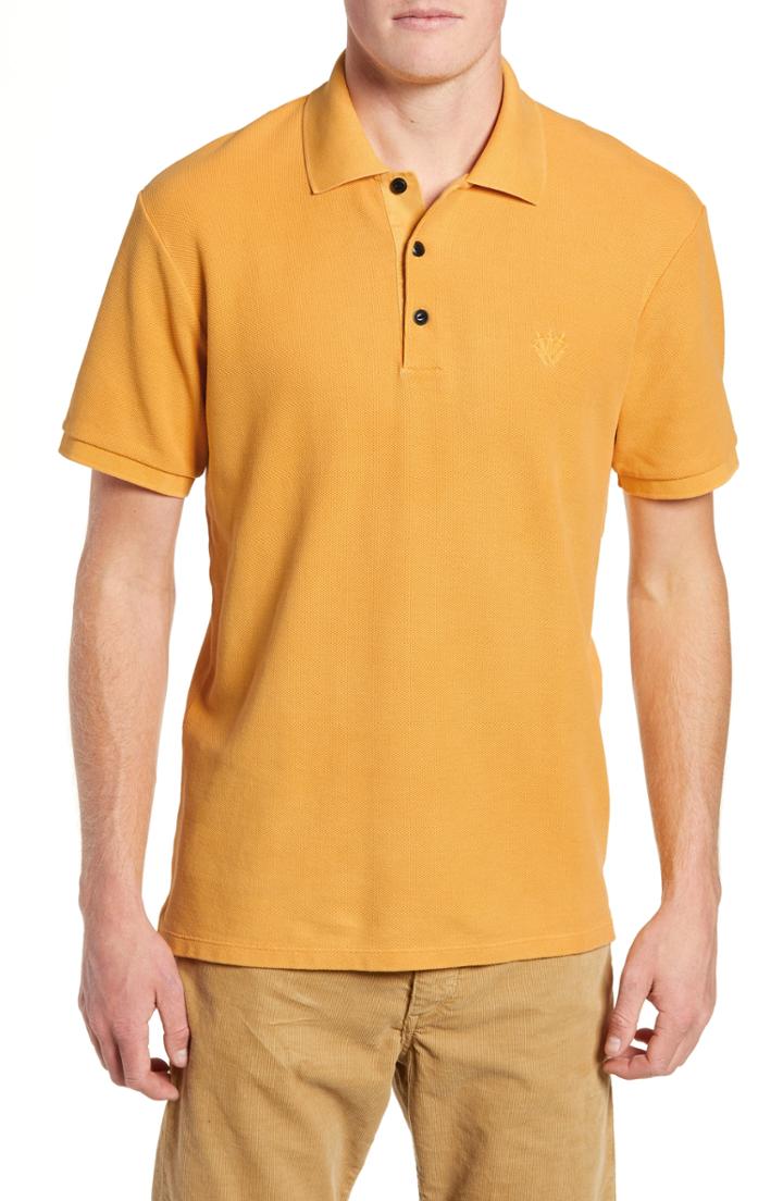 Men's Rag & Bone Solid Pique Polo - Yellow