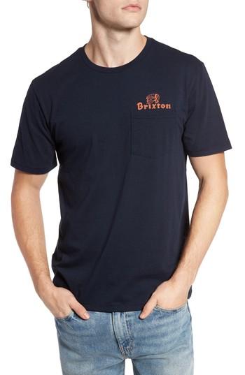 Men's Brixton Tanka Ii Pocket T-shirt, Size - Blue