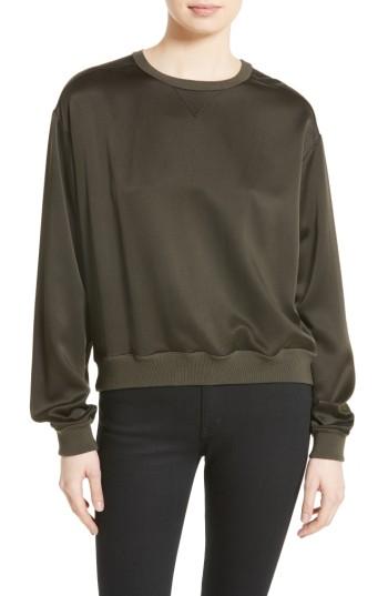 Women's Theory Massar W Vintage Silk Satin Sweatshirt