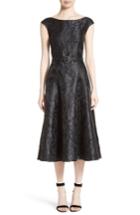 Women's St. John Collection Avani Rose Jacquard Dress - Black
