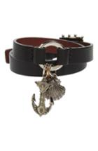 Women's Alexander Mcqueen Marine Leather Wrap Bracelet
