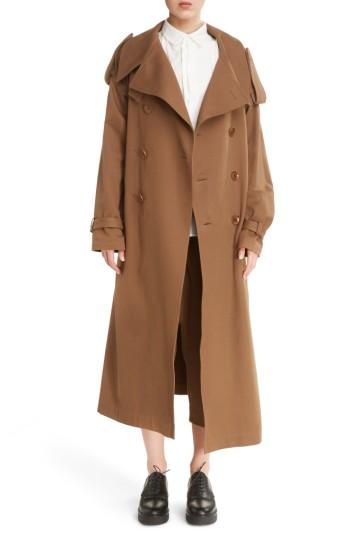 Women's Ys By Yohji Yamamoto U Double Breasted Trench Coat