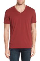 Men's James Perse Short Sleeve V-neck T-shirt - Red
