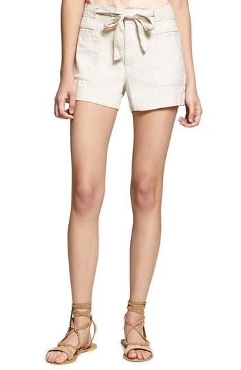 Women's Sanctuary Sasha Linen Utility Shorts - Beige
