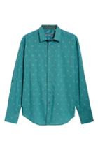 Men's Robert Graham Vidin Regular Fit Jacquard Dot Sport Shirt, Size - Blue