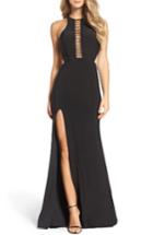 Women's La Femme Cutout Jersey Gown