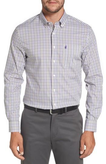 Men's Johnnie-o Merion Tattersall Sport Shirt - Purple