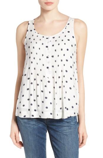 Women's Caslon Pleat Front Tank, Size - Ivory