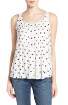 Women's Caslon Pleat Front Tank, Size - Ivory