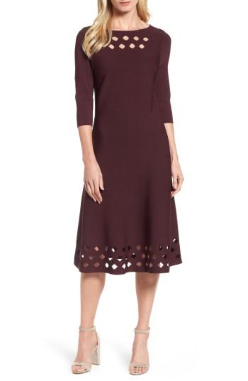 Women's Nic+zoe Time Out Twirl Midi Dress - Red