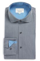 Men's Ted Baker London Endurance Oronoco Trim Fit Dress Shirt .5 34/35 - Grey