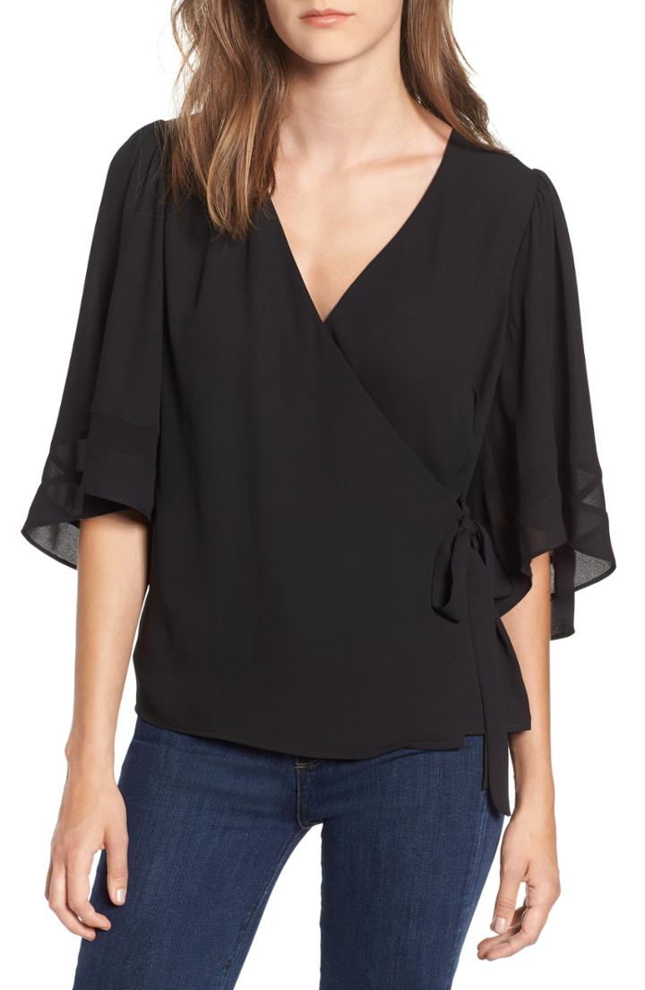 Women's Chelsea28 Wrap Top - Black