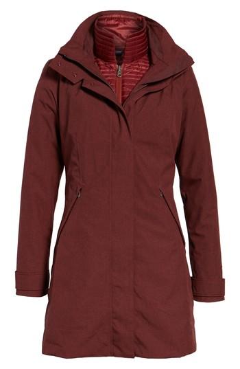 Women's Patagonia 'vosque' 3-in-1 Parka - Red (online Only)