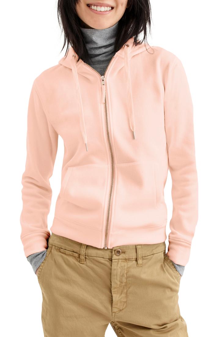 Women's J.crew Velour Lined Hoodie