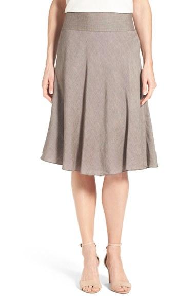 Women's Nic+zoe Summer Fling Linen Blend Skirt - Beige