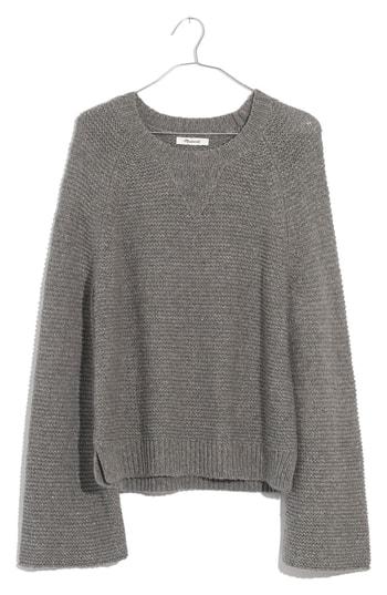 Women's Madewell Wide Sleeve Pullover Sweater, Size - Grey
