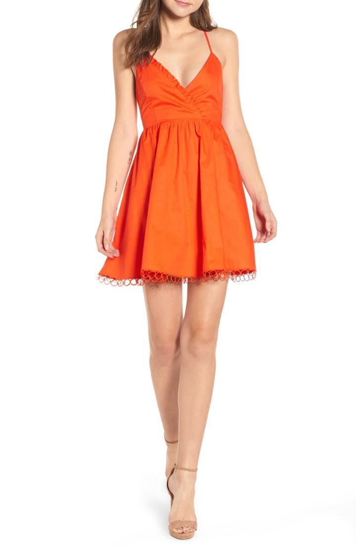 Women's Endless Rose Circle Trim Fit & Flare Dress - Red