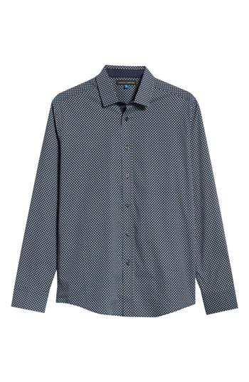 Men's Vince Camuto Regular Fit Geometric Dot Sport Shirt - Blue