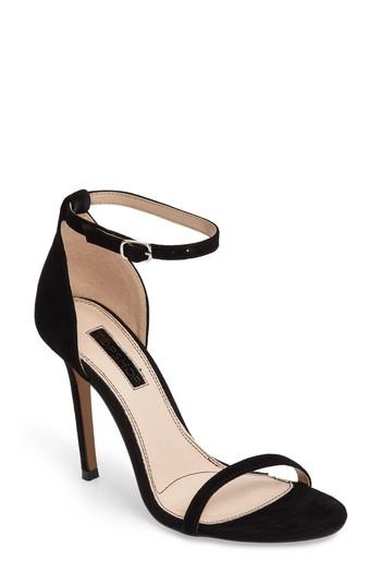 Women's Topshop Rosalie Ankle Strap Sandal .5us / 38eu - Black