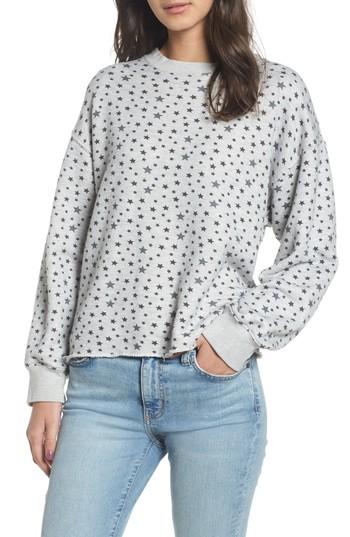 Women's Current/elliott The Slouchy Crop Sweatshirt - Grey
