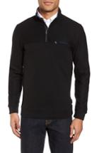 Men's Ted Baker London Livstay Slim Fit Quarter Zip Pullover (s) - Black