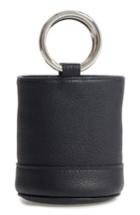 Simon Miller Bonsai Pebbled Leather Crossbody Bucket Bag - Black