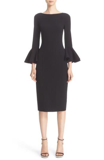 Women's Michael Kors Bell Sleeve Sheath Dress - Black