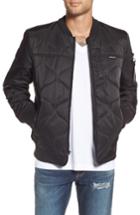Men's Members Only Quilted Bomber Jacket, Size - Black