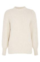 Women's Topshop Deflected Rib Sweater Us (fits Like 0) - Ivory