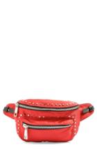 Topshop Branden Chain Belt Bag - Red
