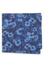 Men's Bonobos Floral Cotton Pocket Square, Size - Blue