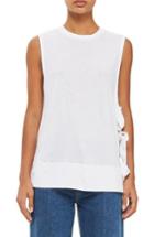Women's Topshop Boutique Tie Side Tank Us (fits Like 0) - White