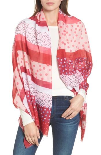 Women's Halogen Print Wrap Scarf, Size - Pink