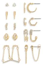 Women's Rand Accessories 9-pack Safety Pin & Heart Earrings
