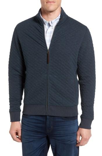 Men's Billy Reid Diamond Quilted Jacket, Size - Blue