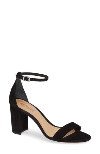 Women's Schutz Anna Lee Ankle Strap Sandal M - Black